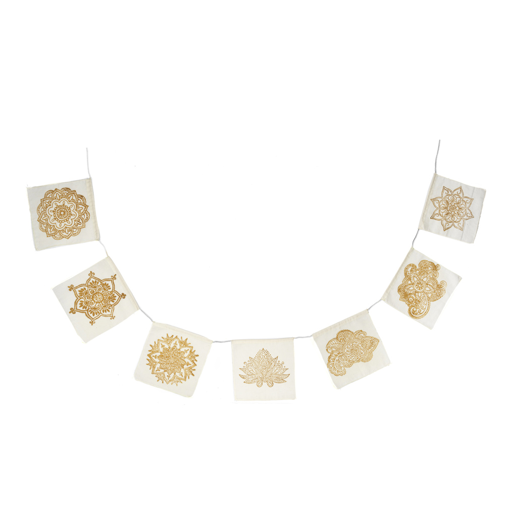 Mandala bunting, off-white - Afbeelding 2