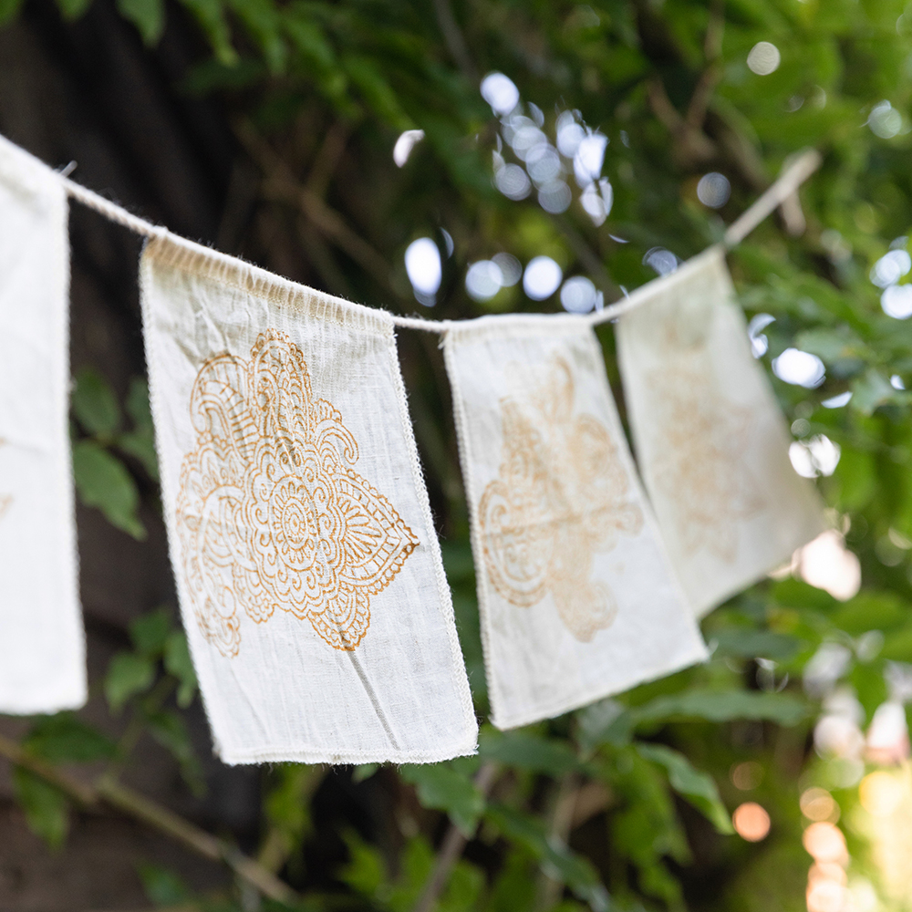 Mandala bunting, off-white - Afbeelding 3