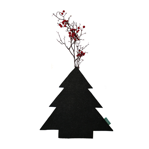 Bottle Vase X-Mas Black RPET