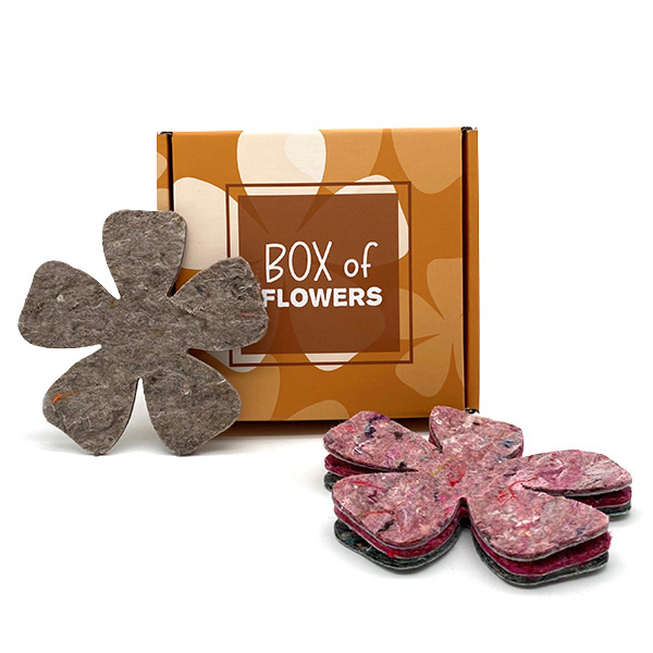 Onderzetters in giftbox set van 4 bloemetjes