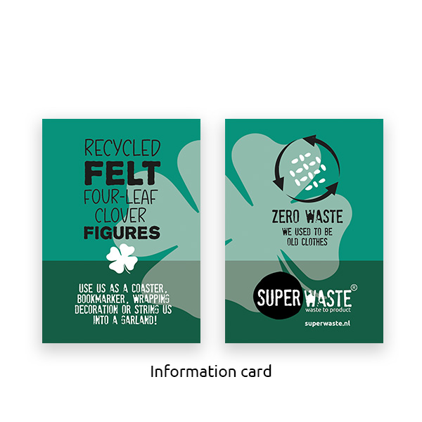 Onderzetters in giftbox set van 4 klavertjes - Afbeelding 3