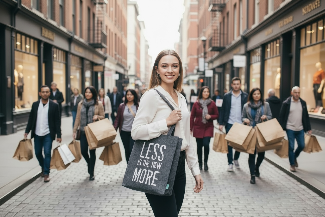 RPET Shoulder bag - Less is the new More - Afbeelding 3