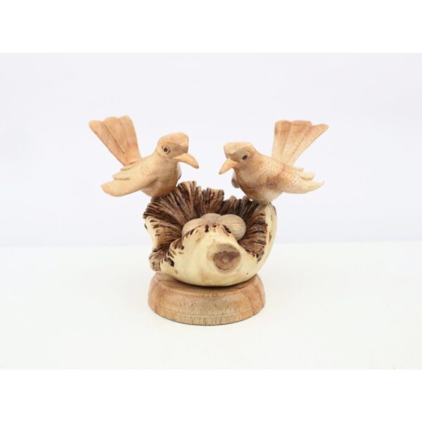 Vogel duo met Nestje – 15 cm