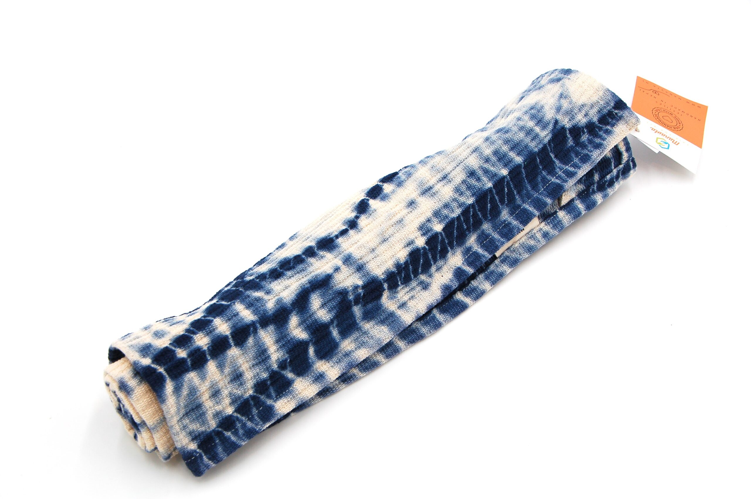 Theedoek TieDye indigo Blauw-Wit - Afbeelding 2