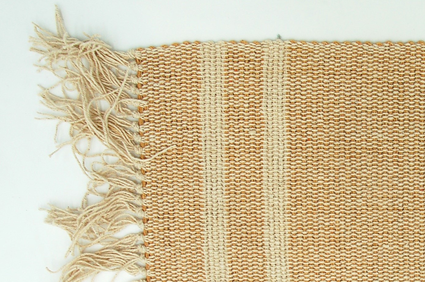 Katoenen Placemat – Set van 4 (Beige & Tan Streepdesign) - Afbeelding 3