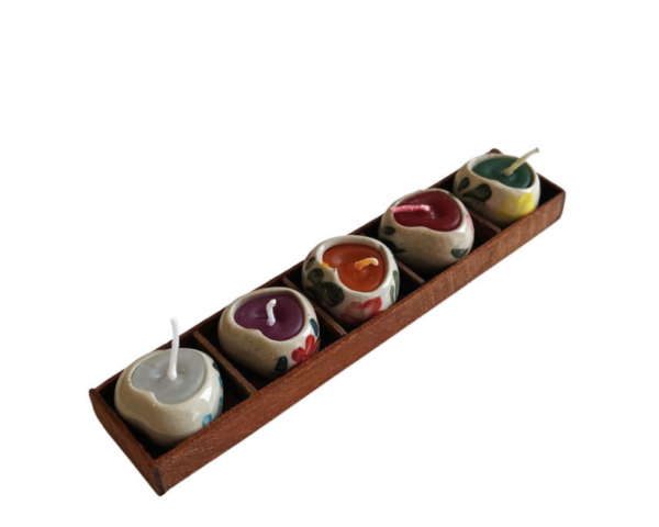 Set van 25 mini harten kaarsjes