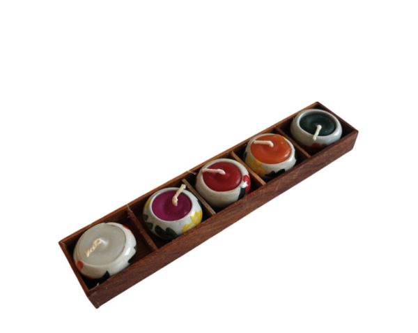 Set van 25 mini ronde kaarsjes