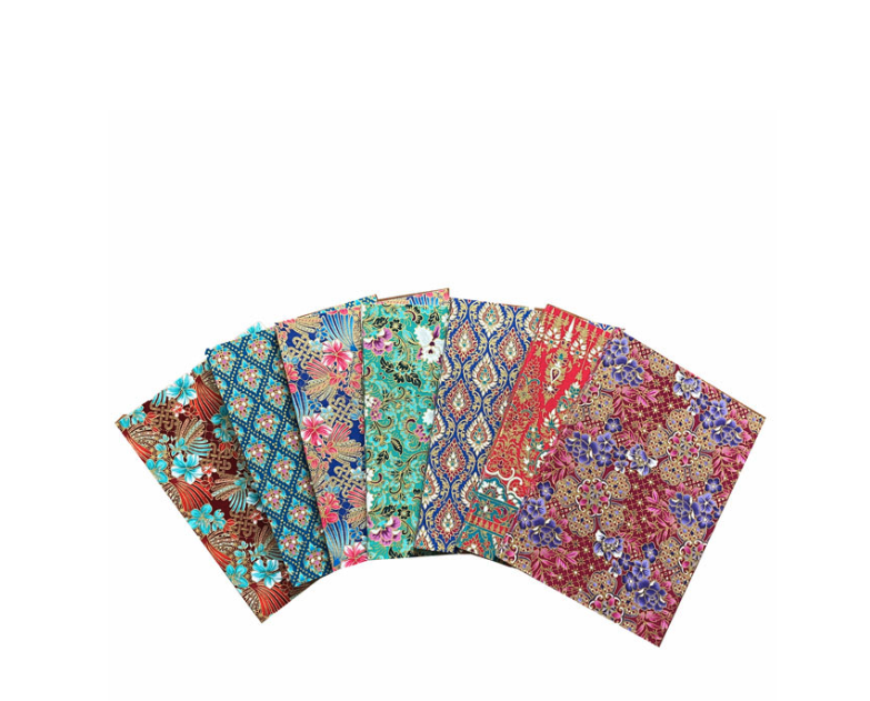 Notitieboek met zijden jacquard stof