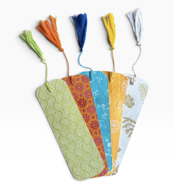 Set van 5 kleurrijke boekenleggers