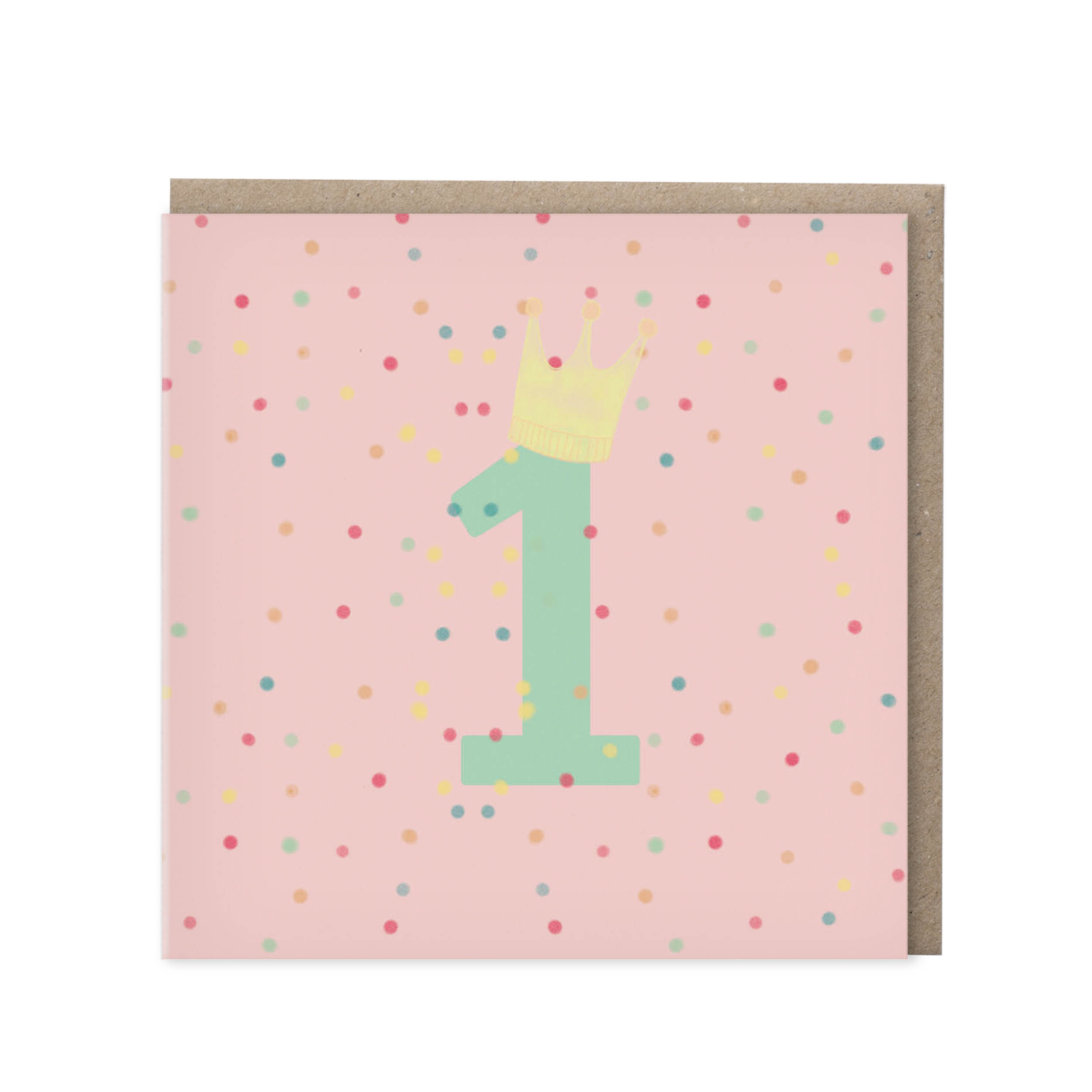 Leeftijdskaart 1 jaar – roze | set van 5