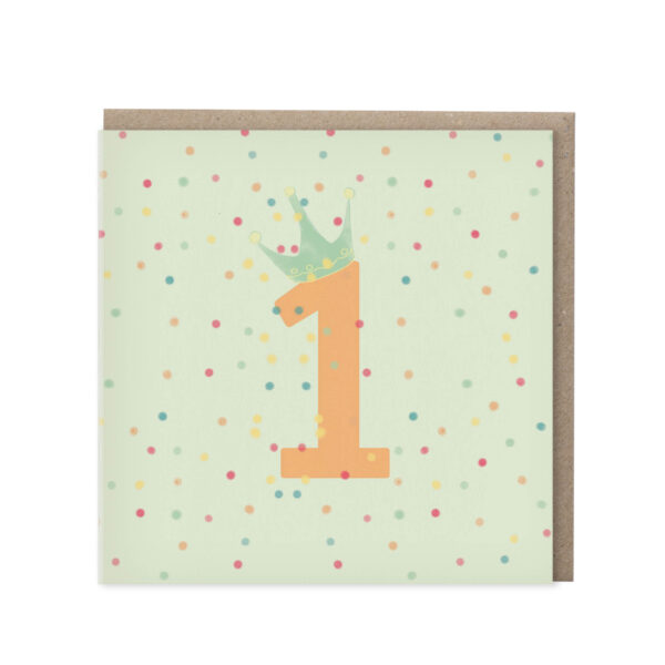 Leeftijdskaart 1 jaar – groen | set van 5
