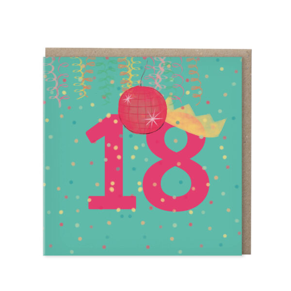 Leeftijdskaart 18 jaar – groen | set van 5