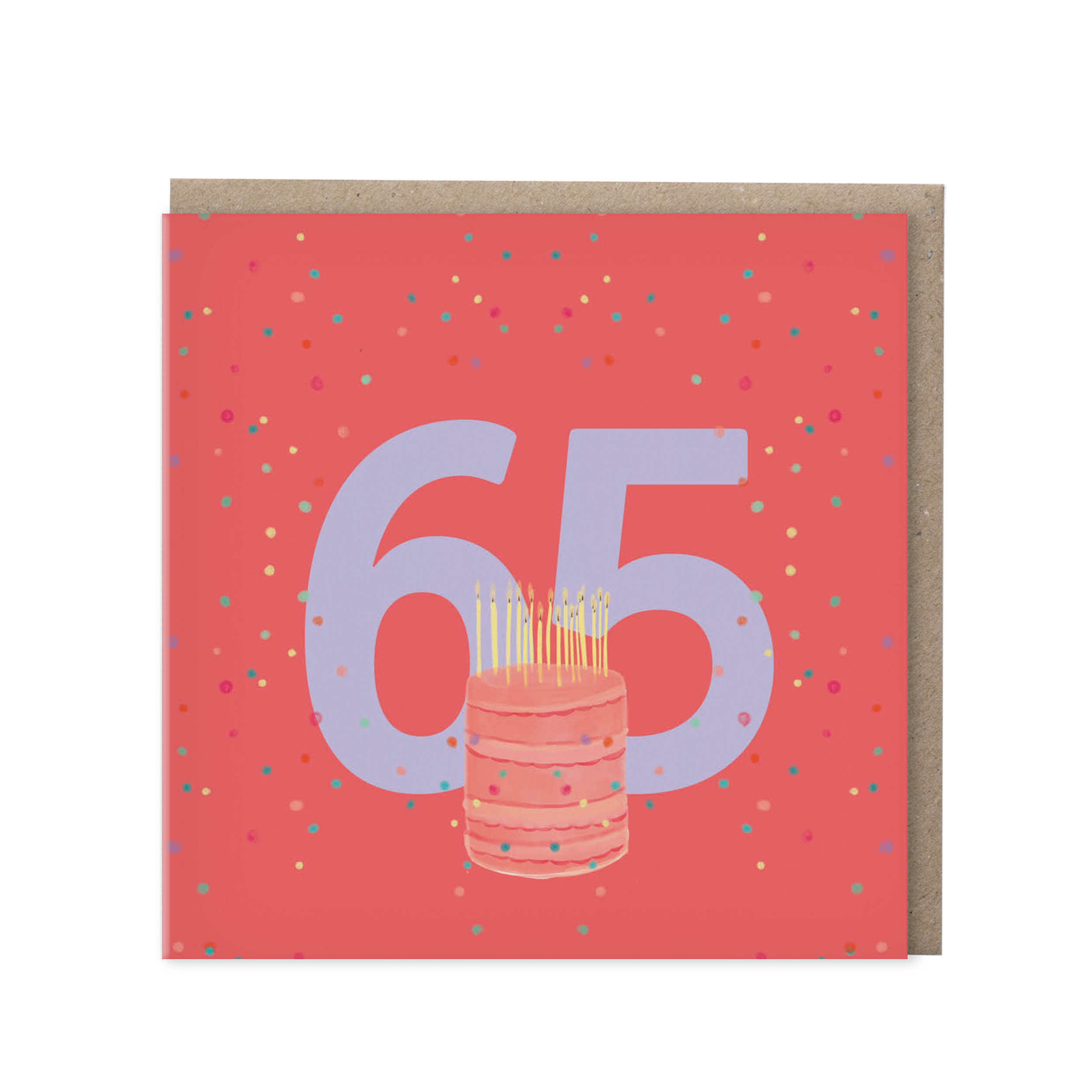 Leeftijdskaart 65 jaar – roze | set van 5