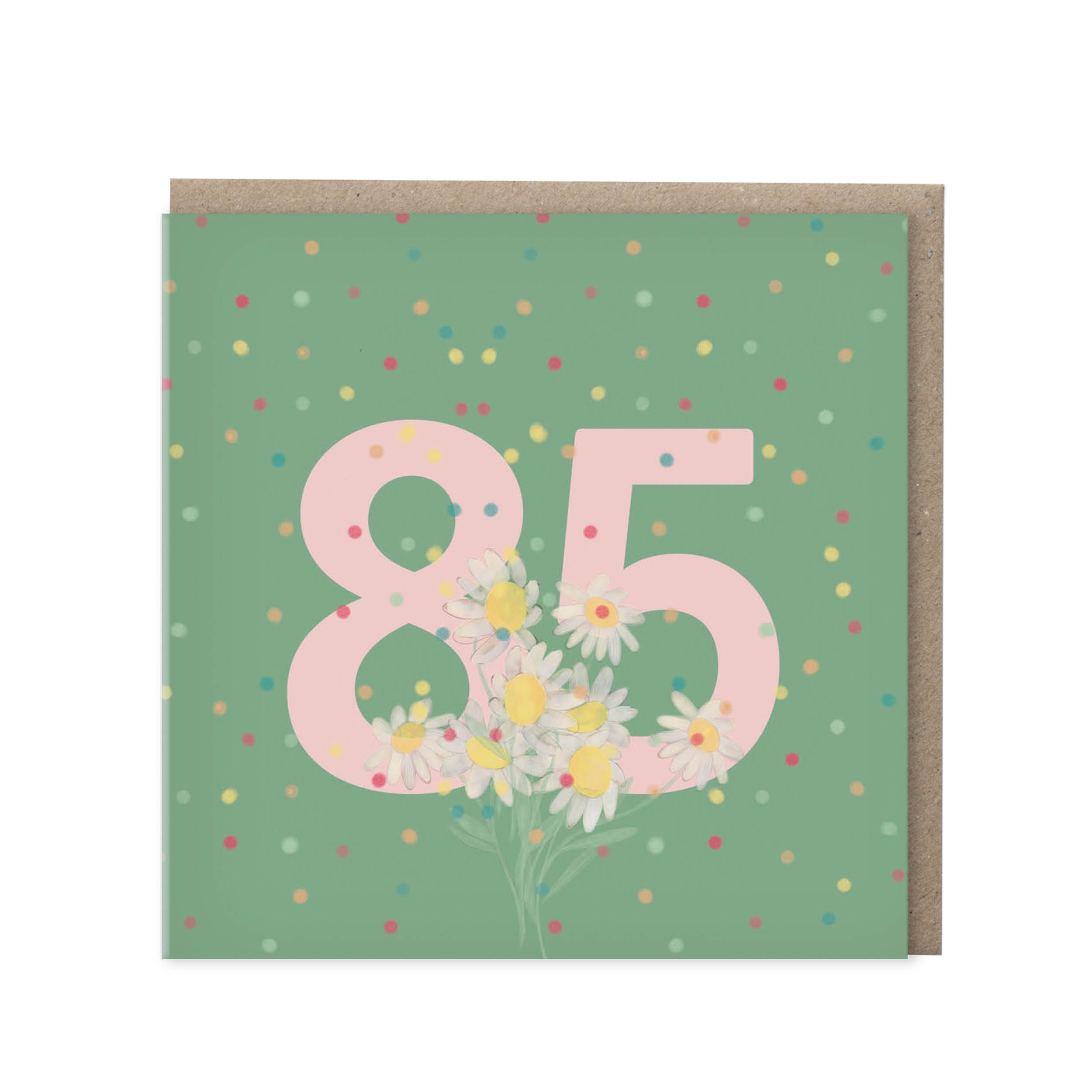 Leeftijdskaart 85 jaar – groen | set van 5