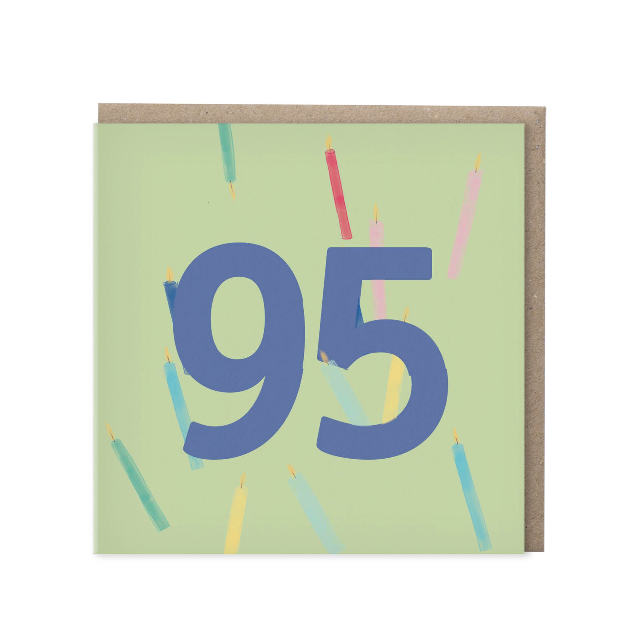 Leeftijdskaart 95 jaar – groen | set van 5