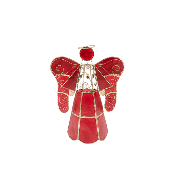 Capiz engel hanger, rood