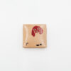 Leren portemonnee, beige met hond