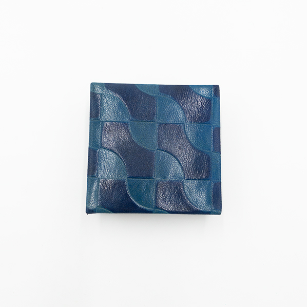 Leren portemonnee, blauw
