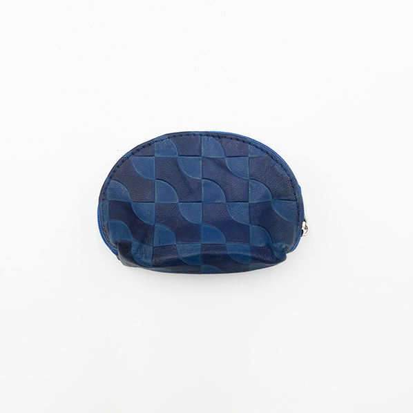 Leren portemonnee, blauw