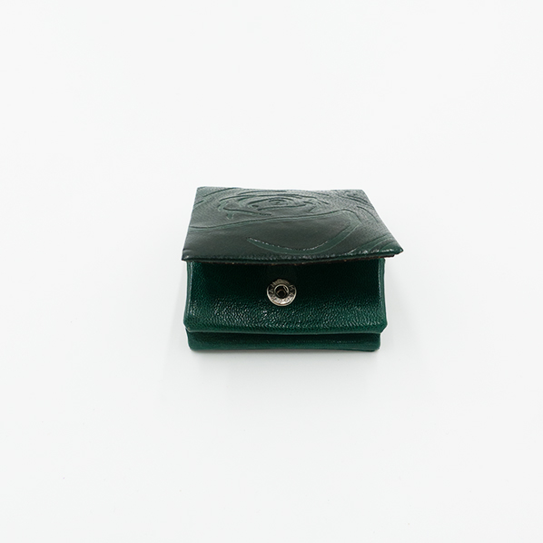 Leren portemonnee, groen