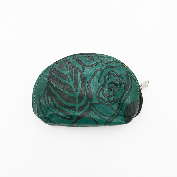 Leren portemonnee, groen