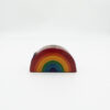 Leren regenboog spaarpot, gekleurd