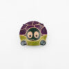 Leren portemonnee, groen paars met schildpad