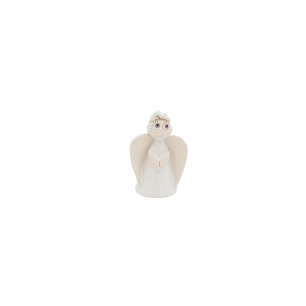 Engel hanger met bel, wit