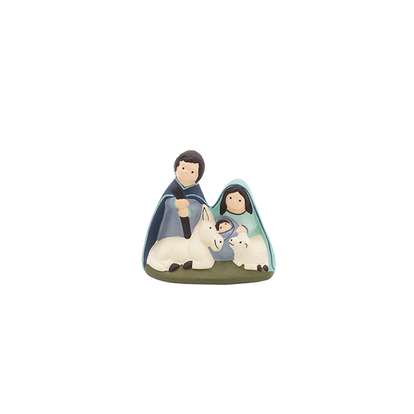 Heilige familie, blauw