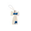 Kerstengel hanger, wit blauw, Carolina Flowers