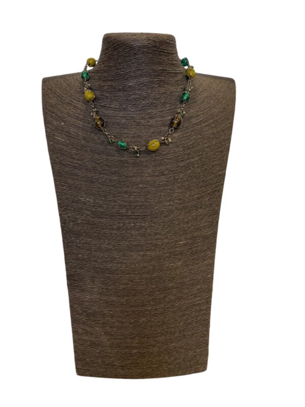 Modern L Ketting – Fairtrade Halsketting van Glas en Nikkelvrij Metaal 238 - 5