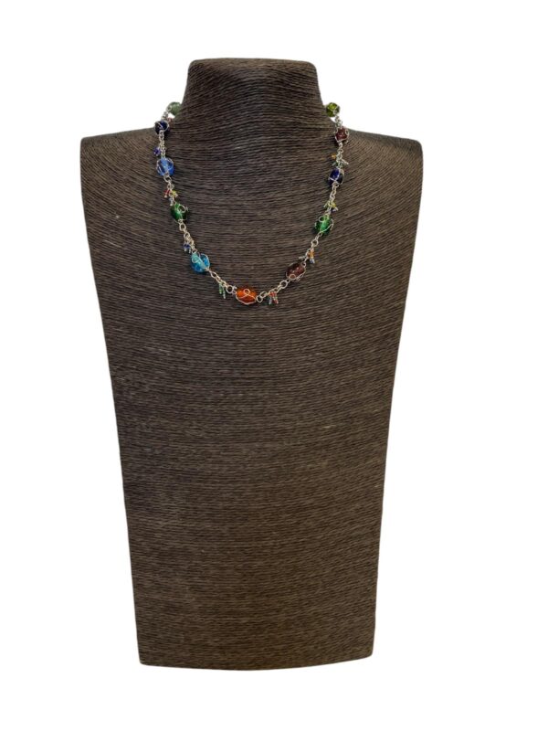 Modern L Ketting – Fairtrade Halsketting van Glas en Nikkelvrij Metaal 238 - 4