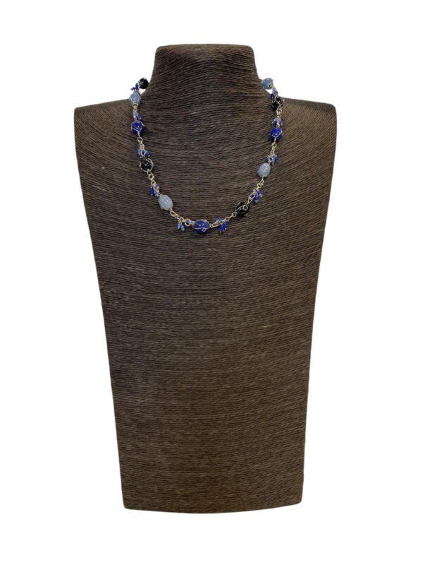 Modern L Ketting – Fairtrade Halsketting van Glas en Nikkelvrij Metaal 238 - 3