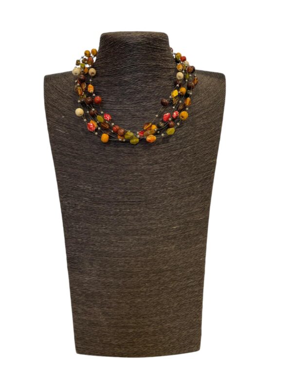 Satra Ketting – Fairtrade Halsketting van Hout, Glas en Nikkelvrij Metaal 228 - 4
