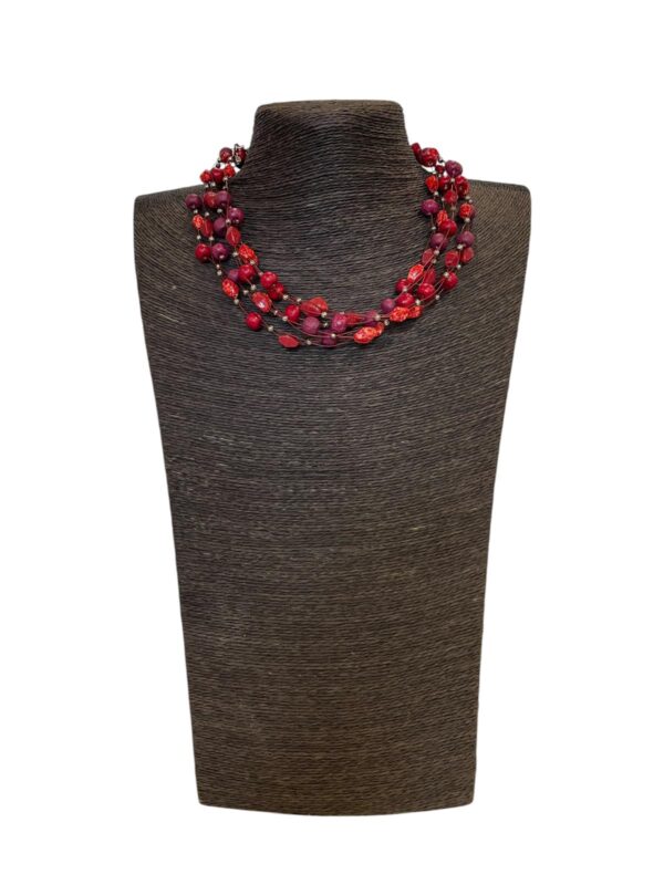 Satra Ketting – Fairtrade Halsketting van Hout, Glas en Nikkelvrij Metaal 228 - 1