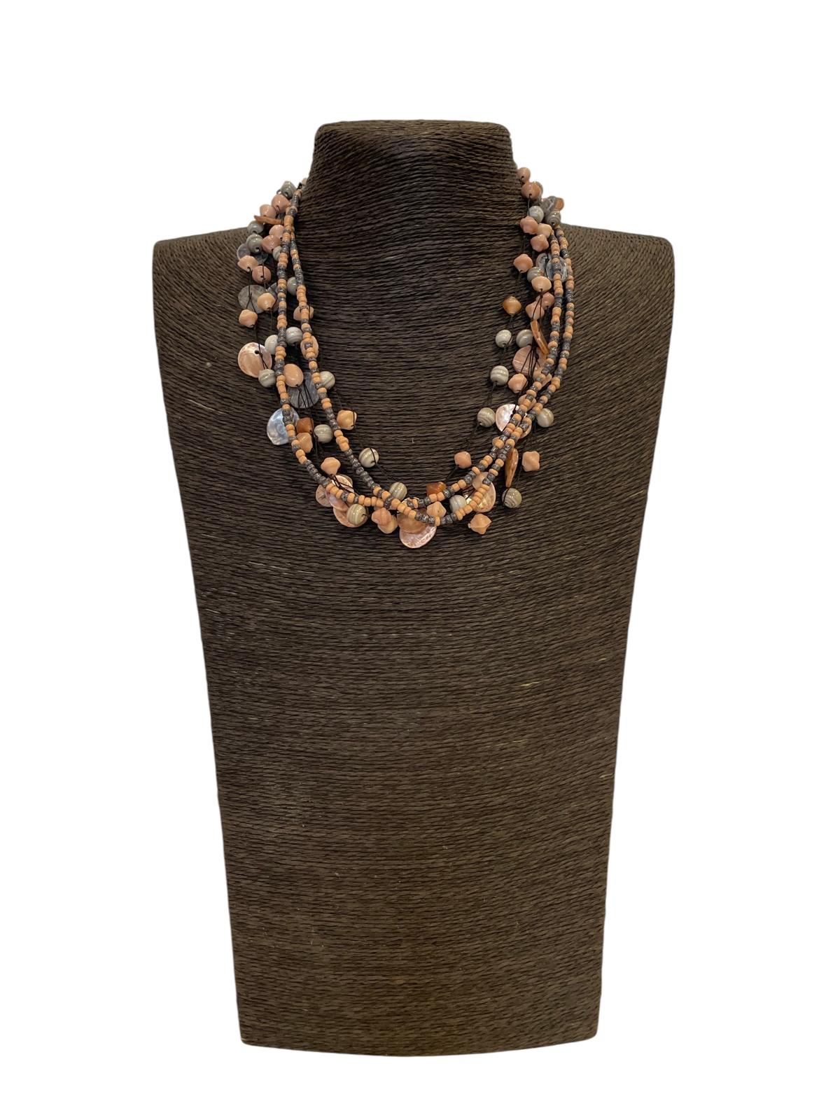 Satra K Ketting – Fairtrade Halsketting van Schelp en Glas 232 - 2