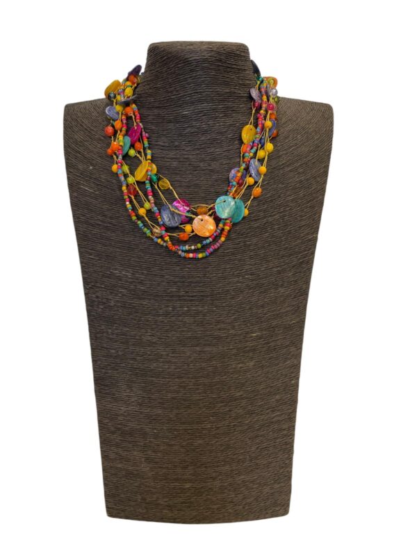 Satra K Ketting – Fairtrade Halsketting van Schelp en Glas 232 - 5