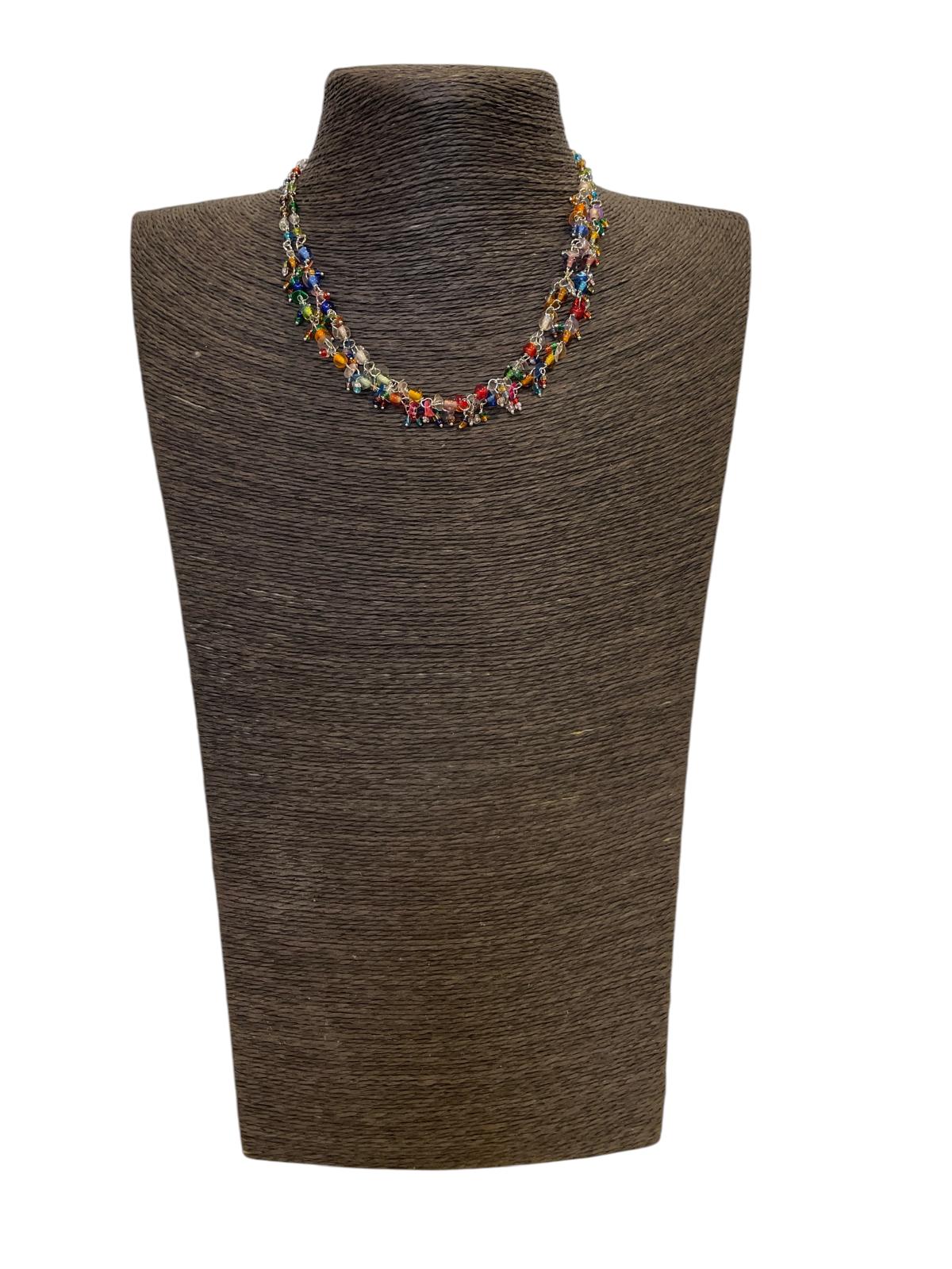 CH Ketting – Fairtrade Halsketting van Glas en Pailletten 206 - 3