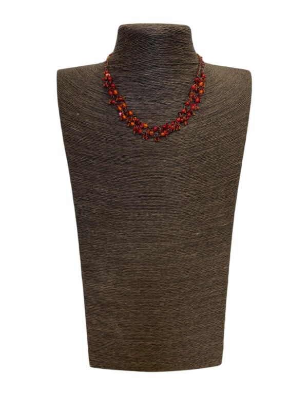 CH Ketting – Fairtrade Halsketting van Glas en Pailletten 206 - 1