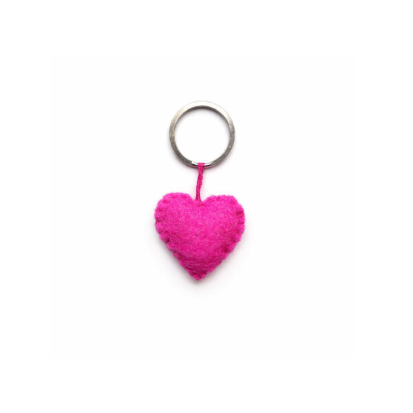 Keyring heart pink (Set 10)