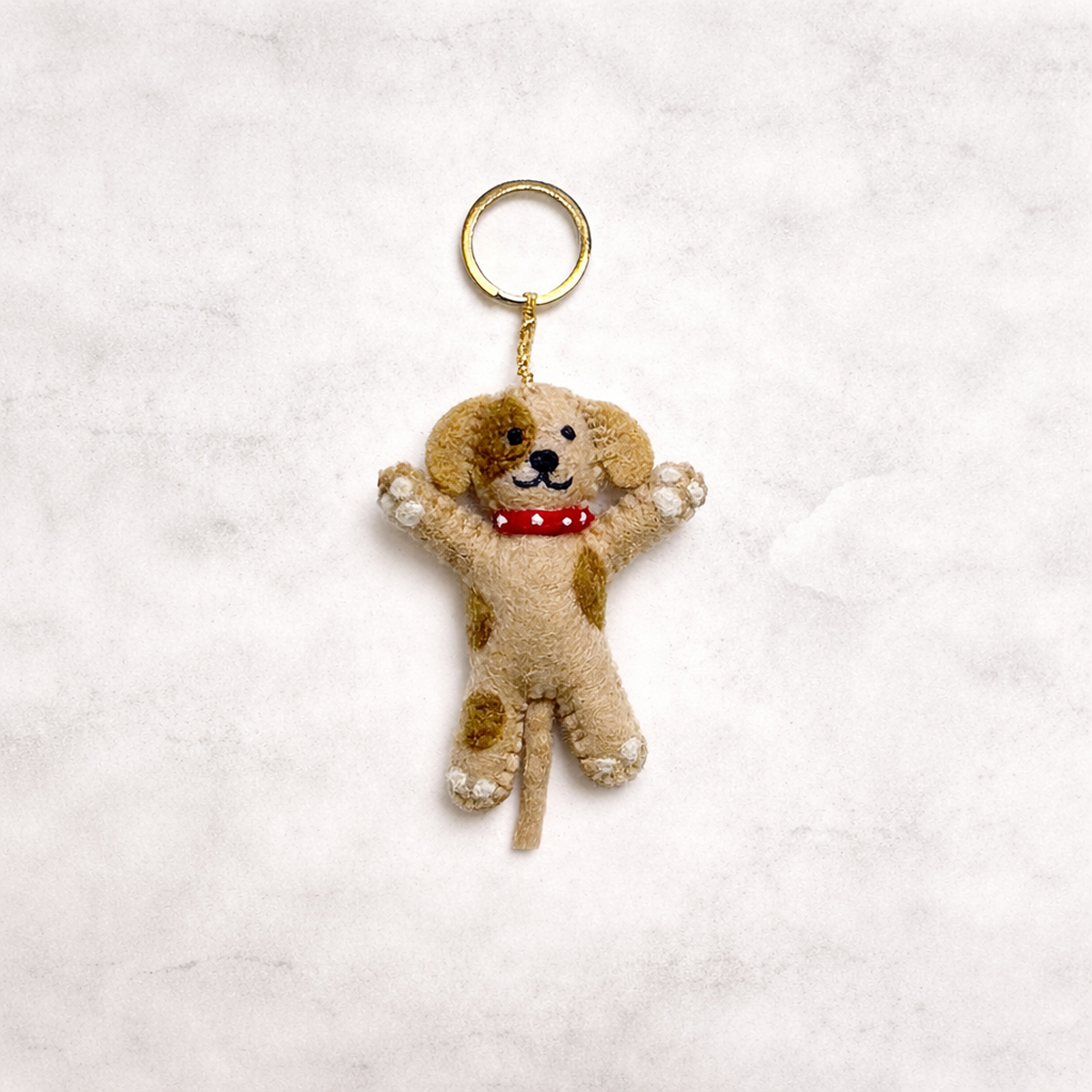 Keyring dog spotted brown (Set 3) - Afbeelding 2