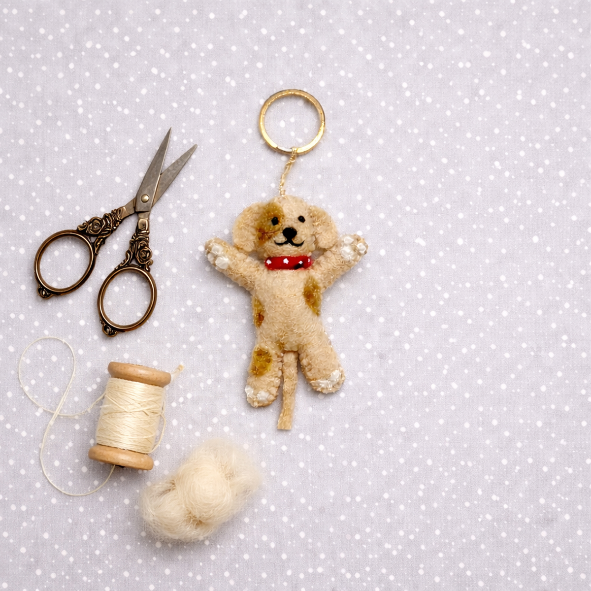 Keyring dog spotted brown (Set 3) - Afbeelding 4