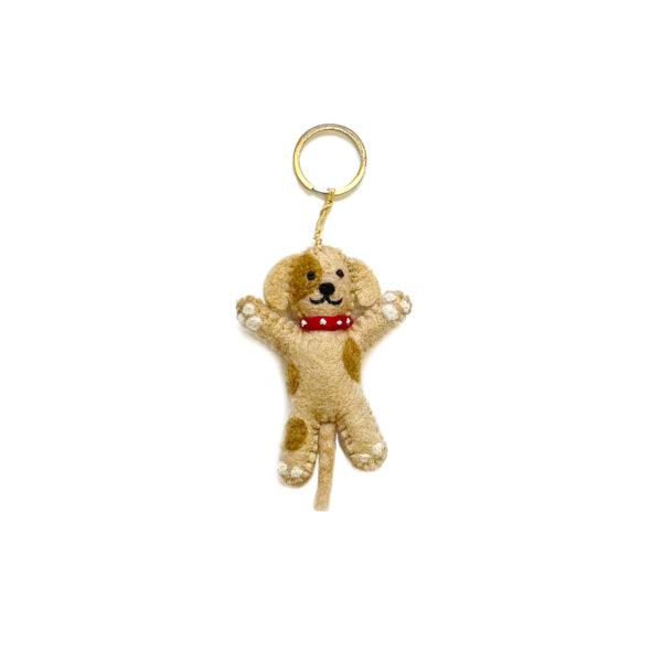 Keyring dog spotted brown (Set 3)