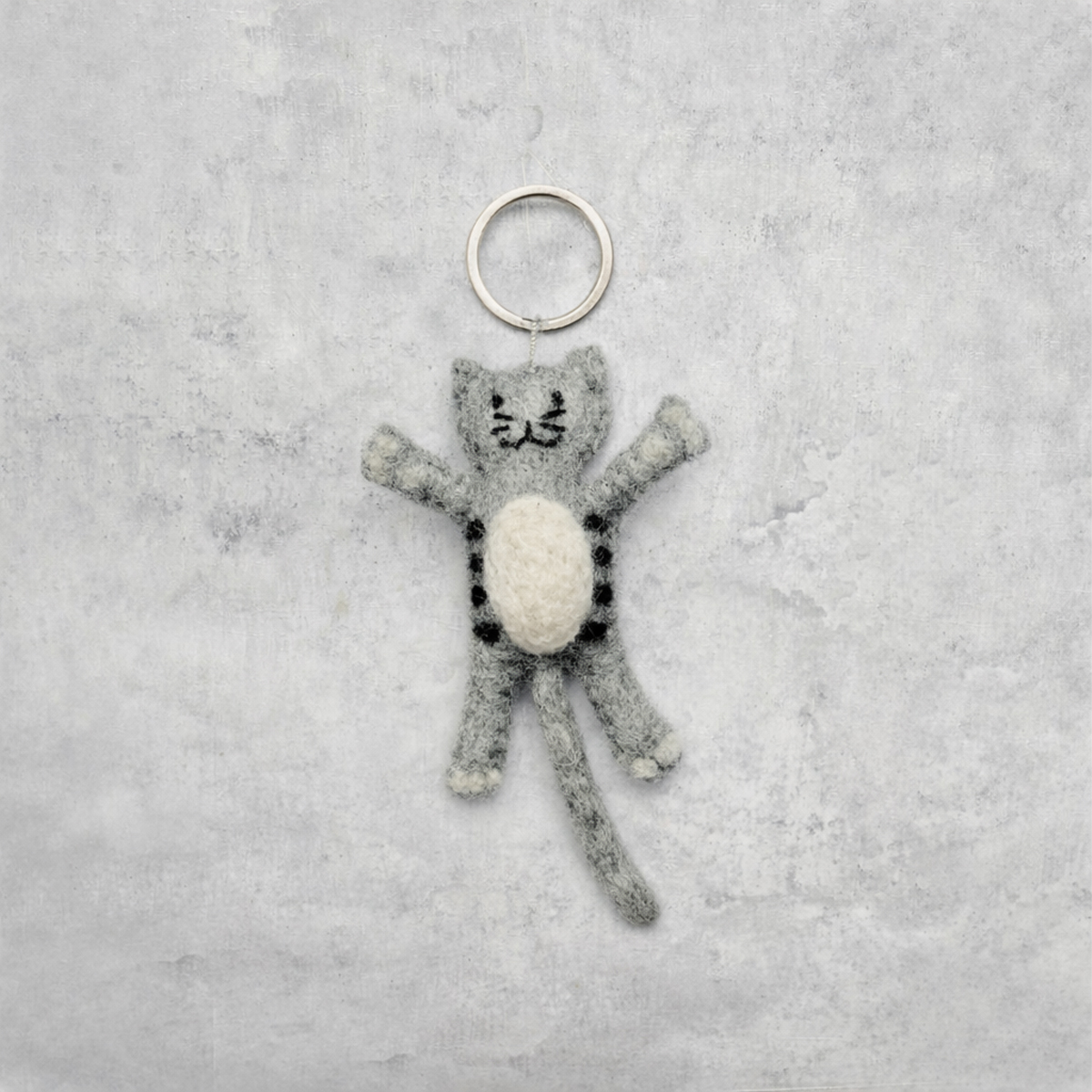 Keyring cat grey (Set 3) - Afbeelding 2
