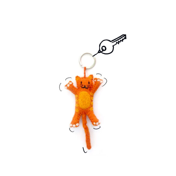 Keyring cat red (Set 3)